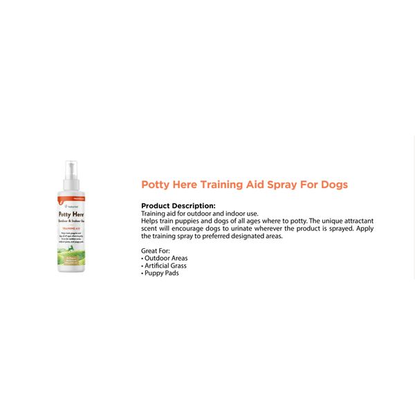 [mPets] NaturVet Potty Here Training Aid Spray for Dogs 236ml [LOCAL SG DELIVERY]