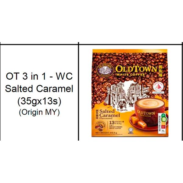 Old Town 3-in-1 White Coffee Less Sugar/Hazenut/Extra Rich/Cane Sugar/Salted Caramel/Coffee&Creamer/Kosong/O…
