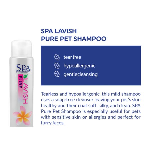 [mPets] TropiClean SPA Lavish Fresh/Lavish/Pure/Comfort Pet Shampoo 16 fl.oz/1 Gallon [LOCAL SG DELIVERY]