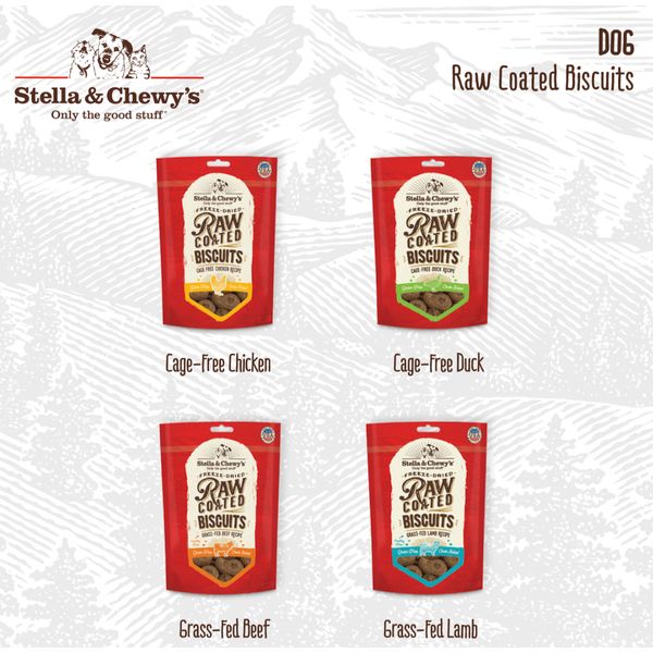[mPets] Stella & Chewy's Raw Coated Dog Biscuits - Coated in Freeze-Dried Raw Powder (9oz Bag) [LOCAL SG DELIVERY]