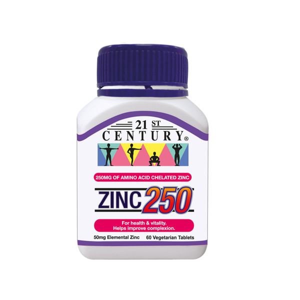 21st Century Zinc 250mg 60's