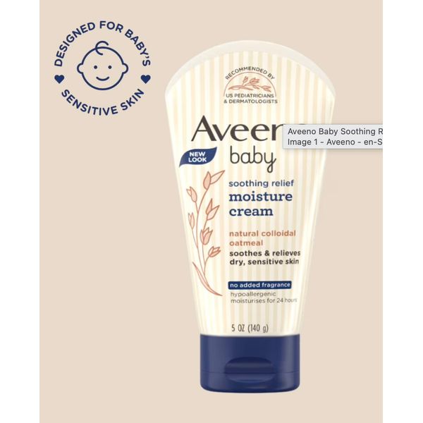 [mkids] Aveeno Baby Soothing Relief Moisturising Cream 140gm [LOCAL SG DELIVERY]