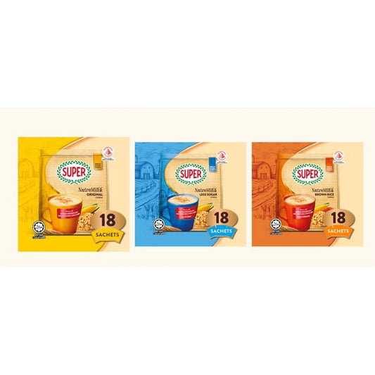 [mfoods] Super NutreMill Cereal Original/Less Sugar/Chocolate/Brown Rice/Double Oat 30g x 18's [LOCAL SG DELIVERY]
