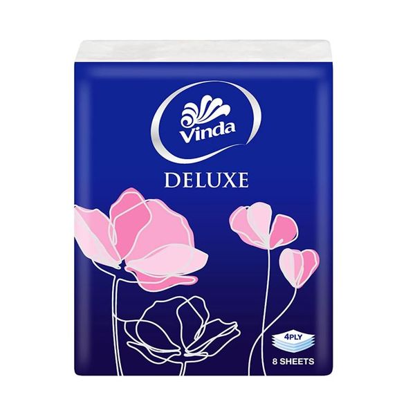 Vinda Deluxe 4 PLY Pocket Facial Tissue, Unscented 10 packs x 8 sheets x 30 – view 3