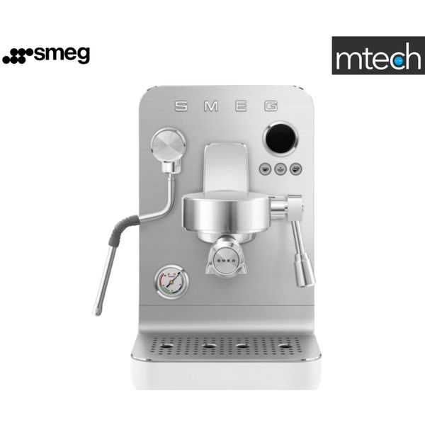 [mtech] Smeg Semi-professional Espresso Coffee Machine EMC02BLMUK in Matte Black/White  [LOCAL WARRANTY] - Matte Black