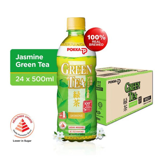 [mfoods] Bundle of 2 cartons Pokka Bottled Drink - Green Tea 500ml x 24 bottles [LOCAL SG DELIVERY]