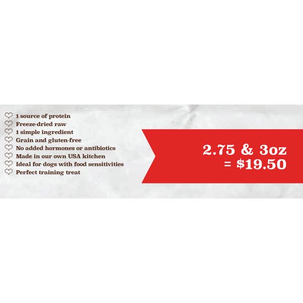 [mPets] Stella & Chewy's Single Ingredient Dog Treats - Freeze-dried Raw (2.75 - 3 oz Bag) [LOCAL SG DELIVERY]