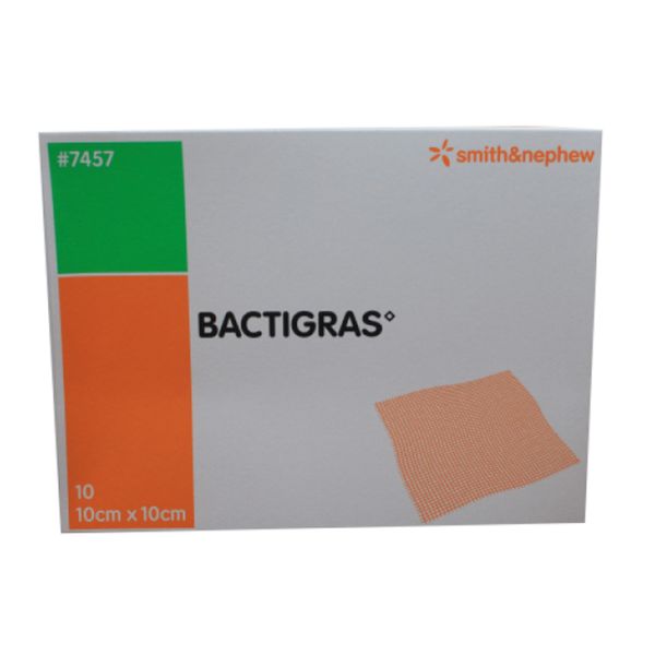 Smith & Nephew Bactigras Dressing 10cmx10cm 10's