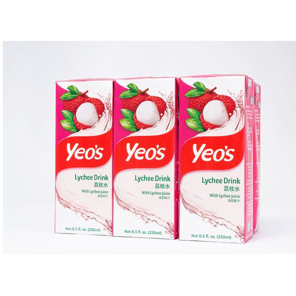 [mfoods] Bundle of 2 cartons Yeo's Packet Drinks - Lychee Drink 250ml x 24 packets [LOCAL SG DELIVERY]