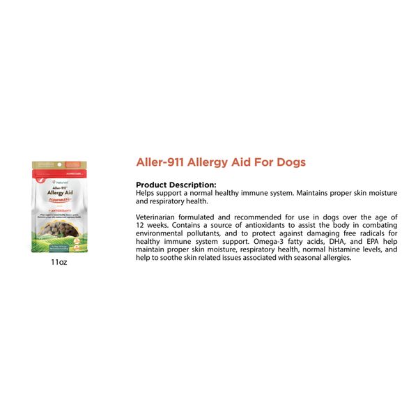 [mPets] NaturVet Aller-911 Allergy Aid Scoopables for Dogs 11oz [LOCAL SG DELIVERY]