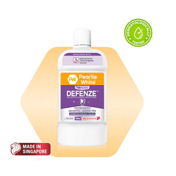 [mobileaid] Pearlie White Defenze Antiseptic Fluoride Mouth Rinse 750ml [LOCAL SG DELIVERY]