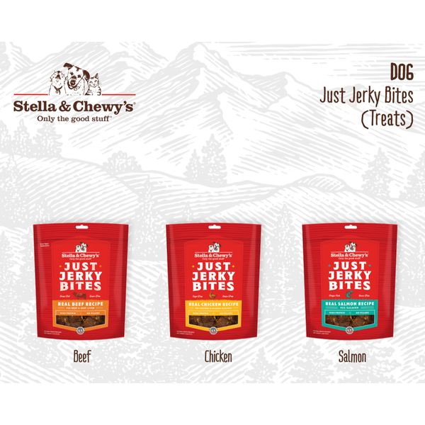 [mPets] Stella & Chewy's Just Jerky Bites- Single Source Protein Dog Treats For All Ages - (6oz Bag) [LOCAL SG DELIVERY]
