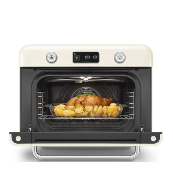 [mtech] Smeg 10-in-1 Multifunction Countertop Combi Steam Oven COF01RDUK Cream/White/Black/Pastel Blue/Pastel Green [LOCAL SG WARRANTY] - Pastel Green