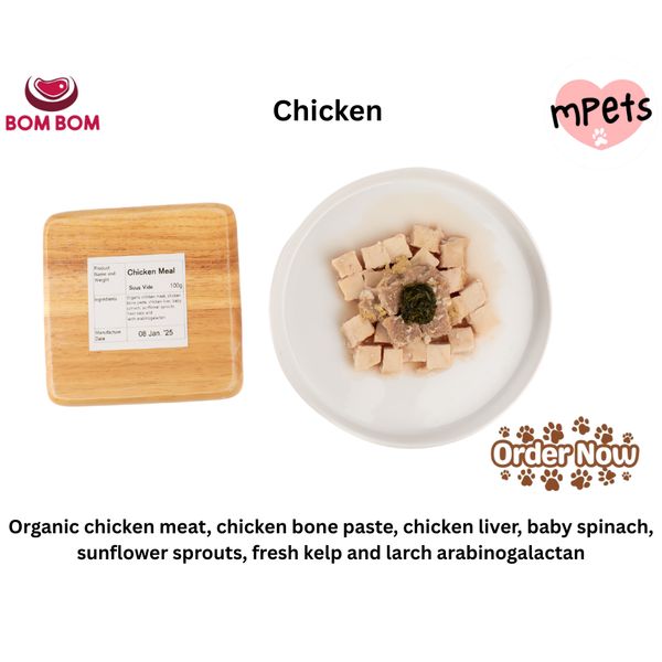 [mpets] Bom Bom Frozen Pet Food   [HIGH IN NUTRITION] Available in Chicken/Pork/Kangaroo/Turkey/Duck/Rabbit
