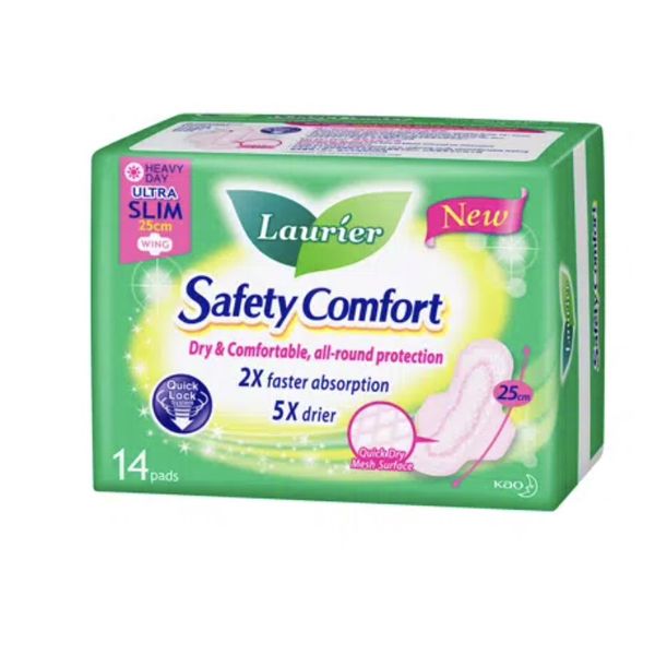 Laurier Safety Comfort Day Slim 22cm 30's/Wing 22.5cm 16's/Ultra Slim Wing 25cm 14's – view 3