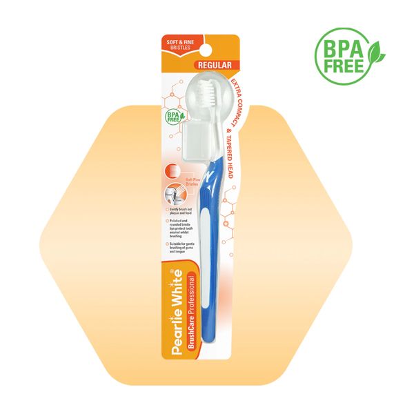 [mobileaid] Pearlie White BrushCare Professional Regular Soft Toothbrush [LOCAL SG DELIVERY]