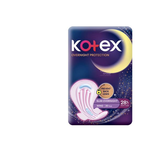Kotex Soft & Smooth Slim Overnight Wing Pads - 28cm x 20's/32cm x 18's/35cm x 16's/41cm x 14's