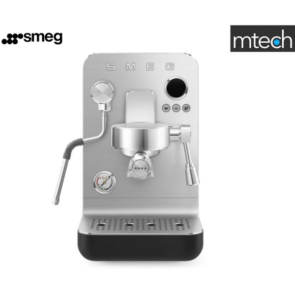 [mtech] Smeg Semi-professional Espresso Coffee Machine EMC02BLMUK in Matte Black/White  [LOCAL WARRANTY] - Matte Black