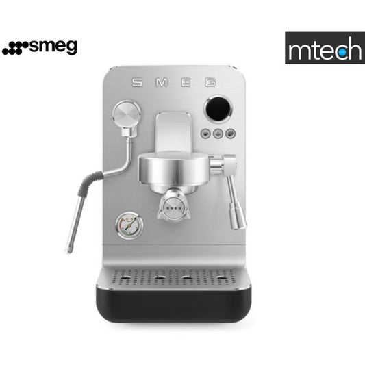 [mtech] Smeg Semi-professional Espresso Coffee Machine EMC02BLMUK in Matte Black/White  [LOCAL WARRANTY] - Matte Black