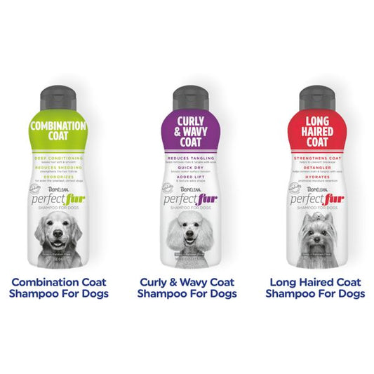 [mPets] TropiClean PerfectFur For Dogs Shampoo (16fl oz) and Tangle Remover Spray (8fl oz) [LOCAL SG DELIVERY]