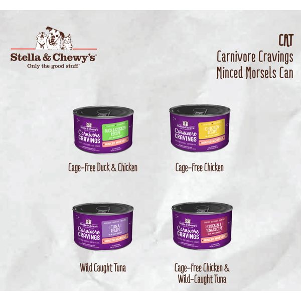 [mPets] Stella & Chewy's Carnivore Cravings Cat Minced Morsels - Suitable for All Ages (5.2oz Can) [LOCAL SG DELIVERY] "