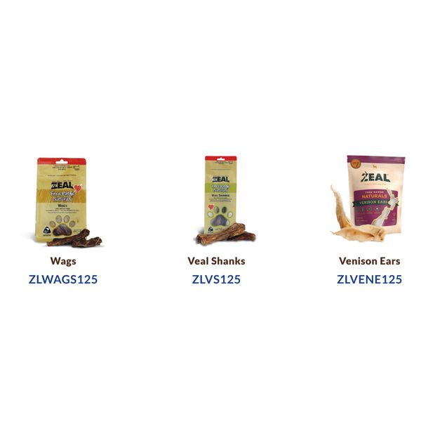 Zeal Free Range Naturals Dog Treat (125g Pouch*) – view 3