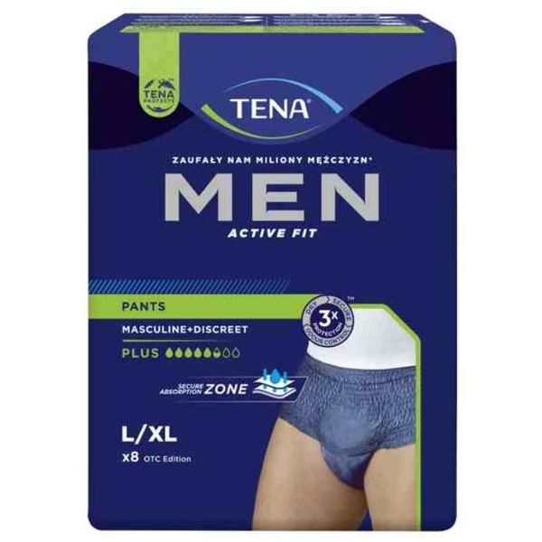 [mobileaid] TENA Men Pants Plus L/XL (4 x 8's) [LOCAL SG DELIVERY]