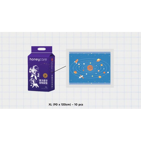 [mPets] HoneyCare Pets Magic Star XL (90cm x 120cm) Pads - 10's [LOCAL SG DELIVERY]