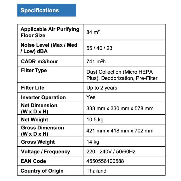 [mtech] Sharp Purefit Air Purifier FX-S120E-H [LOCAL SG DELIVERY]