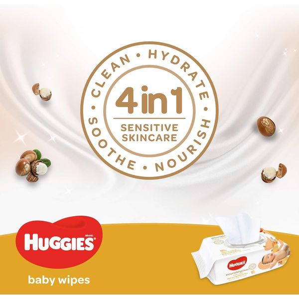 Huggies Nourishing Clean Baby Wipes 3x72's – view 3