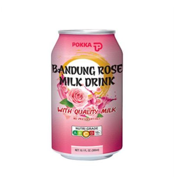 [mfoods] Bundle of 2 cartons Pokka Can Drink - Bandung Rose Milk Drink 300ml x 24 cans [LOCAL SG DELIVERY]