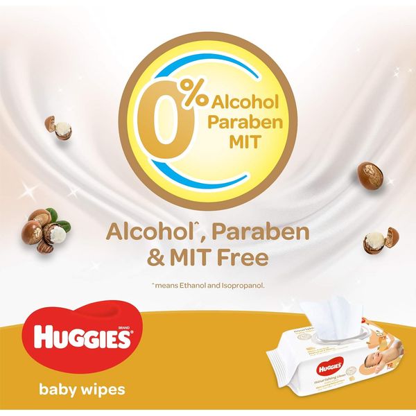 Huggies Nourishing Clean Baby Wipes 3x72's – view 5