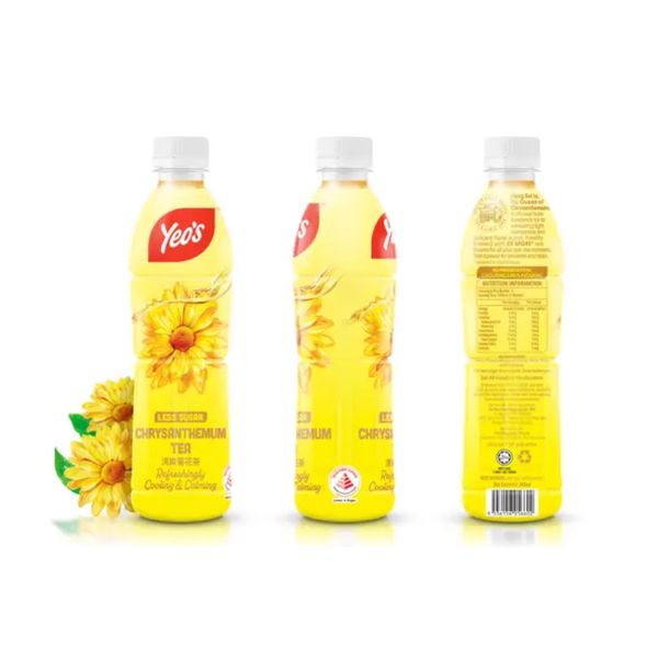 [mfoods] Bundle of 2 cartons Yeo's Bottled Drinks - Chrysanthemum Tea (Less Sweet) 380ml x 24 bottles [LOCAL SG DELIVERY]