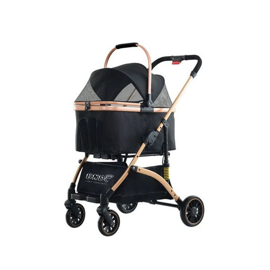 [mPets] BNDC Pet Stroller 301 - Black/Khaki [LOCAL SG DELIVERY]