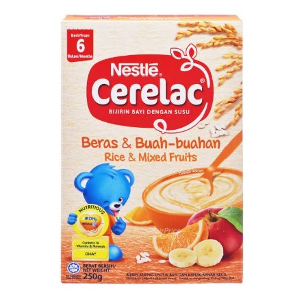 [mobileaid] Nestle Cerelac Rice & Mixed Fruits for infants 250g x 24 From 6 mths onwards [LOCAL SG DELIVERY]