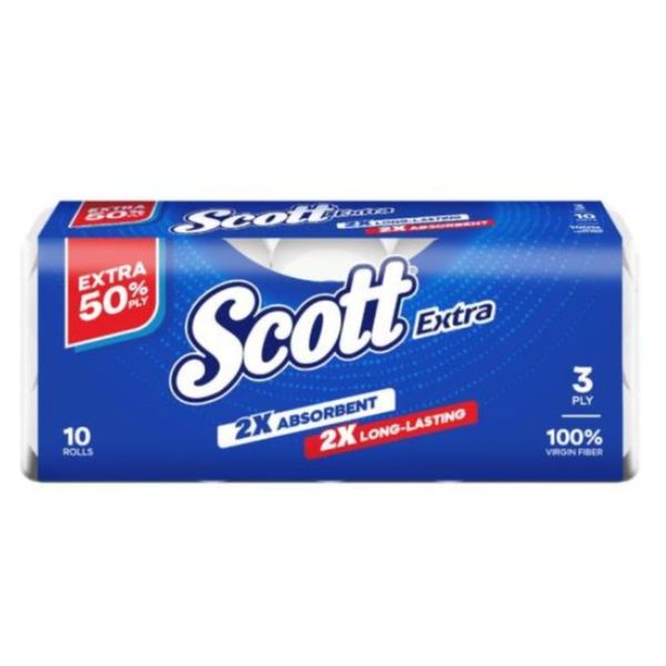 [mobileaid] Scott Extra Bath Tissue - 3 Ply (10 Rolls) [LOCAL SG DELIVERY]