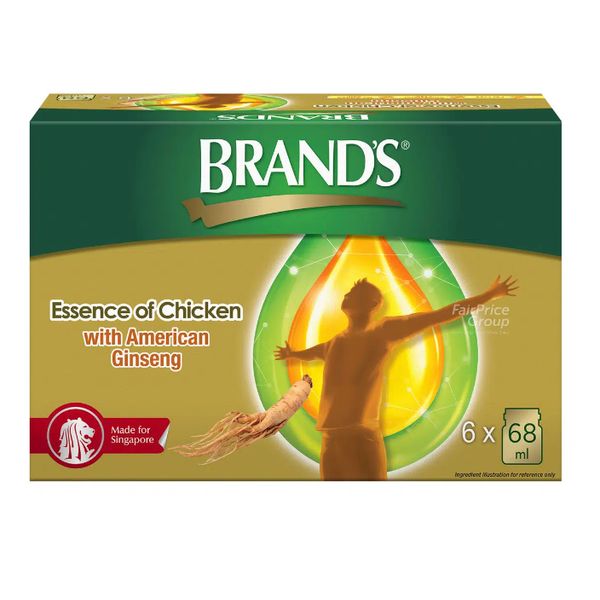[mobileaid] Brands Essence Of Chicken w American Ginseng 68ml x 6s [LOCAL SG DELIVERY]