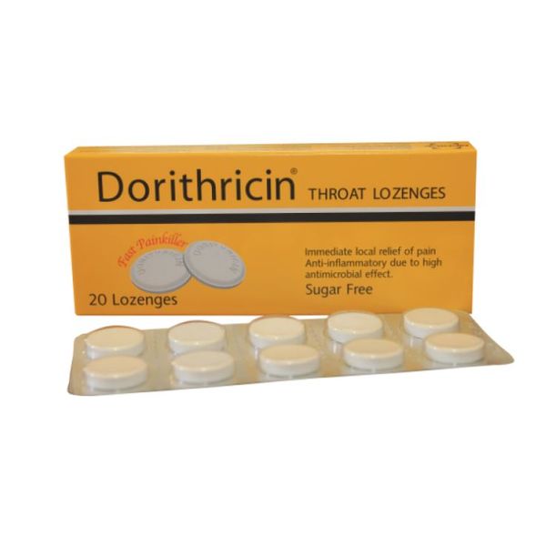 [mobileaid] Dorithricin Throat Lozenges 20 Sugar Free Lozenges for Immediate Local Pain Relief and Anti-Inflammatory Effect [LOCAL SG DELIVERY]