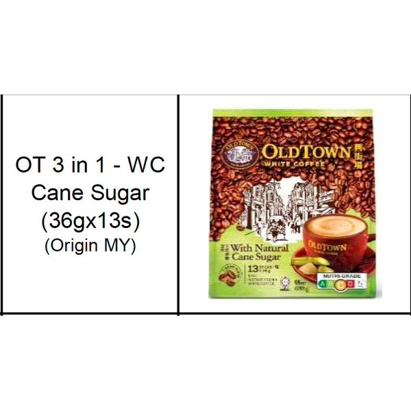 Old Town 3-in-1 White Coffee Less Sugar/Hazenut/Extra Rich/Cane Sugar/Salted Caramel/Coffee&Creamer/Kosong/O…