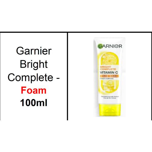 [Dermaceutica] Garnier Bright Complete - Foam/Scrub/Super UV/Serum Cleanser 100ml [LOCAL SG DELIVERY]