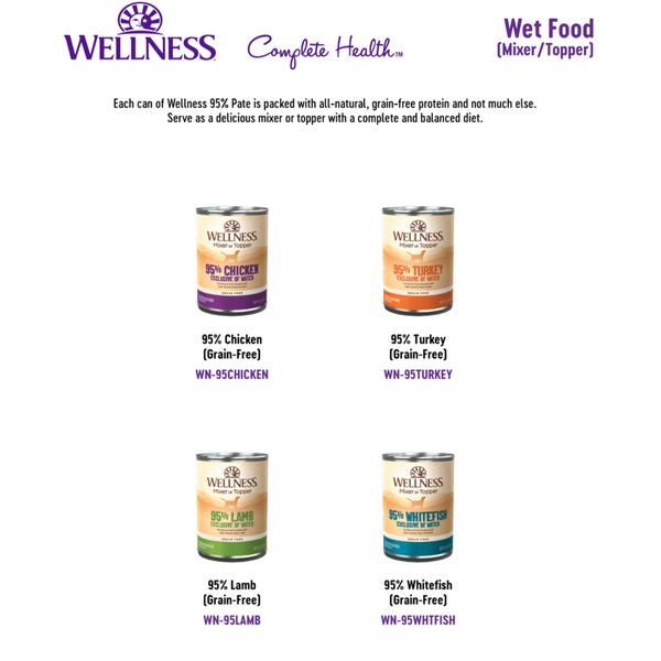 [mPets] Wellness Complete Health Canned Wet Food for Dogs - Pate, Stew (12.5oz) & Topper (13.2oz) [LOCAL SG DELIVERY]