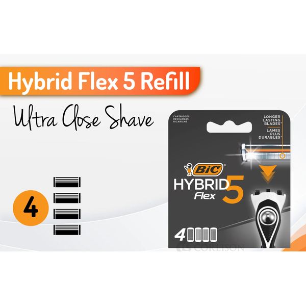 BIC Hybrid Flex 5 Refill Pack of 4 (Shaver) – view 2
