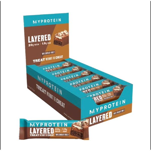 [mfoods] Myprotein Layered Protein Bar | Meal Replacement, High Protein, Muscle Support, Weight Gain, Various Flavor 12 bars  [LOCAL SG DELIVERY]