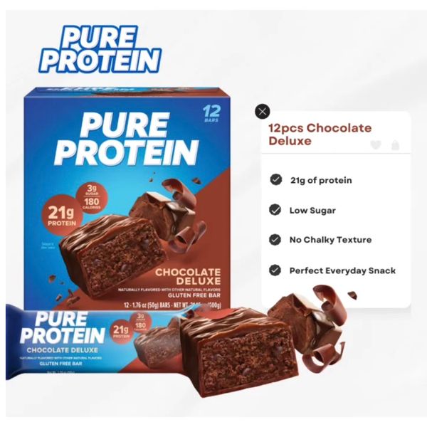 [mfoods] Pure Protein, Protein Bar, Build Muscle, Gluten Free, Muscle Support, High Protein 12 bars 50gm  [LOCAL SG DELIVERY]