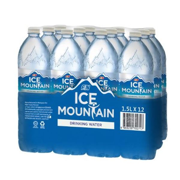 [mfoods] F&N Ice Mountain Pure Drinking Bottle Water 1.5L x 12 bottles [LOCAL SG DELIVERY]
