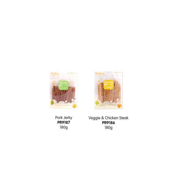 [mPets] Petz Route Dog Treats - Duck Dumbell/Duck Jerky/Pork Jerky/Veggie & Chicken Steak 180gm [LOCAL SG DELIVERY]