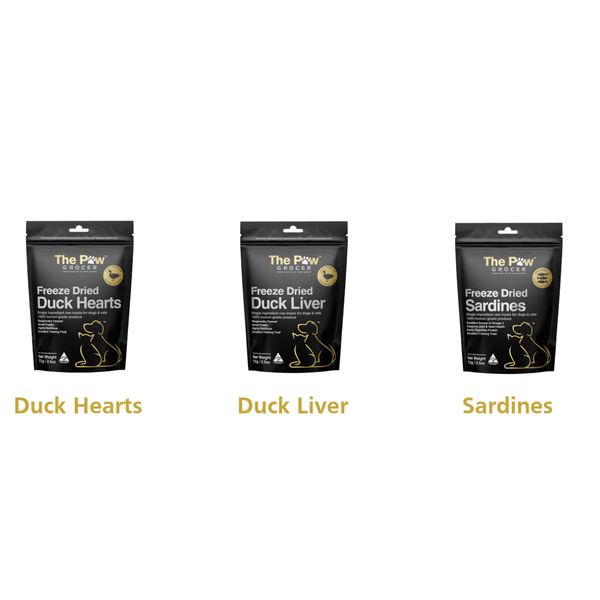 [mPets] The Paw Grocer Freeze Dried Single Protein Cat & Dog Treats (Black label) 72g [LOCAL SG DELIVERY]