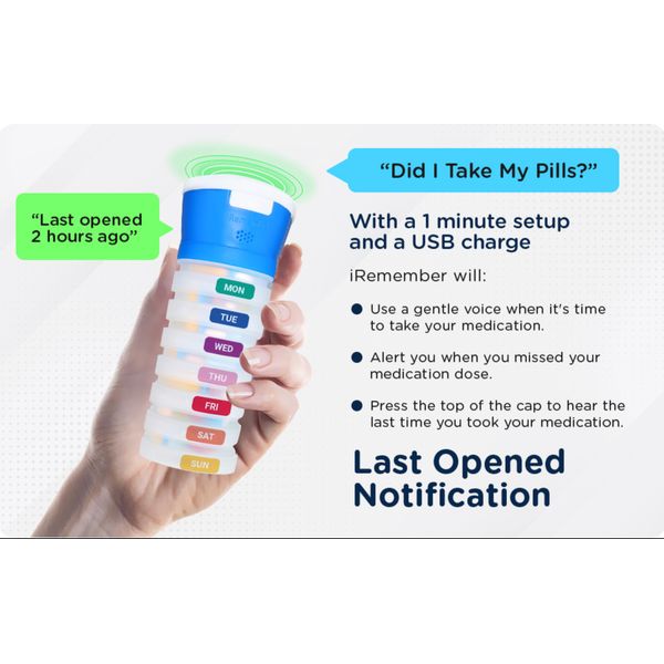 [mtech] iRemember Talking Pill Cap Organizer with 7 Compartments [LOCAL SG DELIVERY]