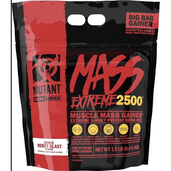 [mfoods] Mutant MASS EXTREME 2500, Muscle Mass Gainer, Whey Protein with high calories for extreme hard gainer, 6-12-20 lbs  [LOCAL SG DELIVERY]