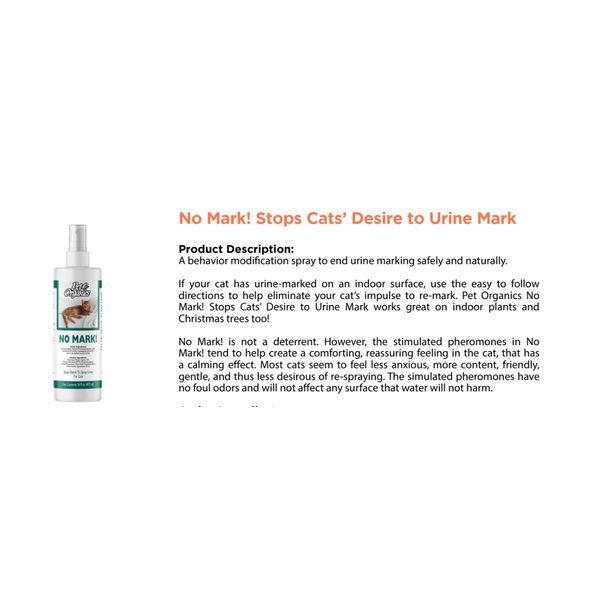 [mPets] NaturVet No Mark! Stop Cats' Desire to Urine Mark 473ml [LOCAL SG DELIVERY]